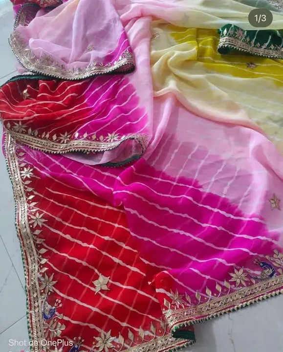 60 gram Georgette lahriya saree uploaded by Deepika Designer Saree on 7/13/2023