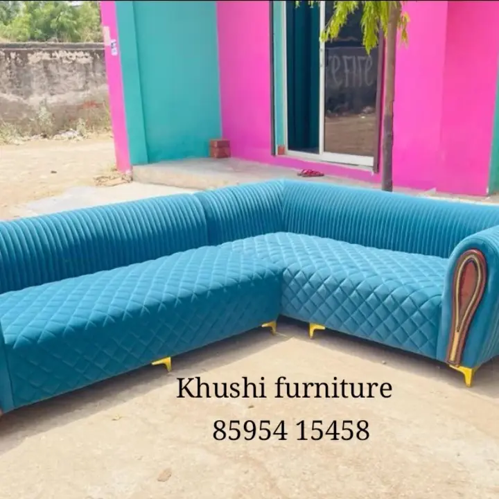 L shape sofa  uploaded by Khushi furniture on 7/13/2023