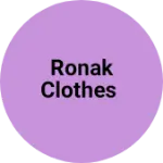 Business logo of Ronak clothes