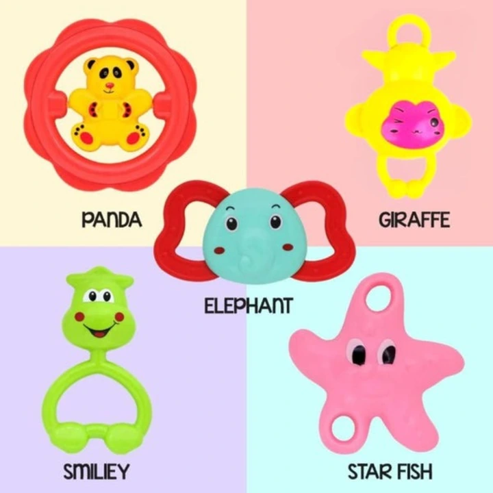 Baby Toys Rattles 5 Pcs Multicolor uploaded by Kidskart.online on 7/13/2023