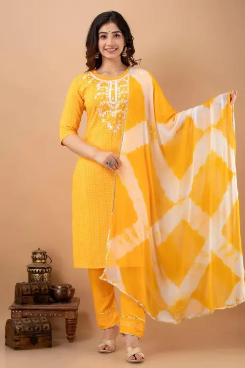 *This summer session wear this  kurti with pent dupppta🥰*
*kurti+ pent+ dupptta*
  
*Fabric  kurti  uploaded by Mahipal Singh on 7/13/2023