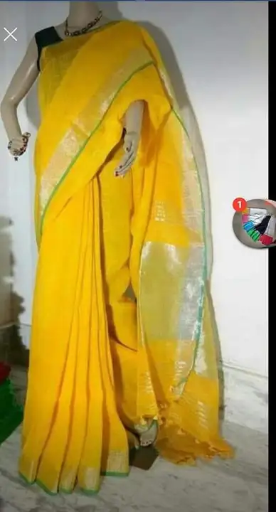 Linen sarees  uploaded by Durga clothes imporiom on 7/13/2023