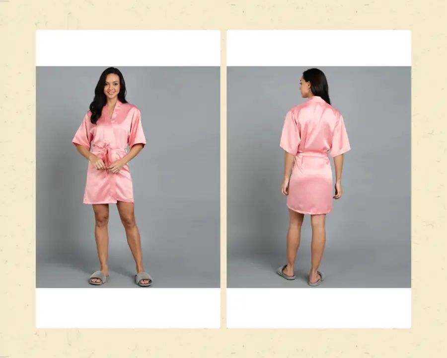 Satin bathrobe nighty uploaded by 1 Place For All Fashion  on 7/13/2023