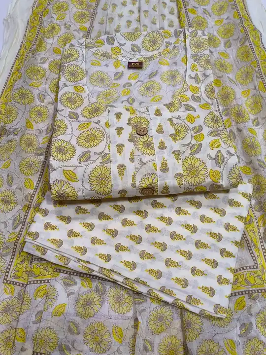 PURE 60 60 COTTON PANT DUPATTA PAIR  uploaded by M studio on 7/13/2023