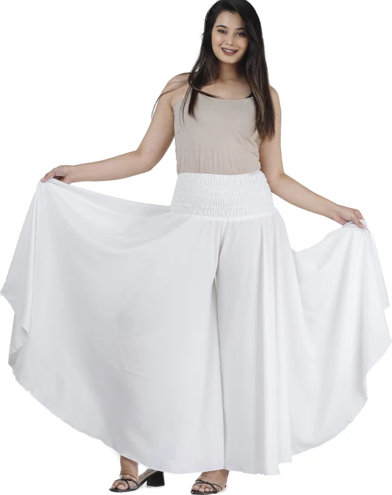 KarliDress Smocked Eyelet Wide Leg Pants P12773 | Wide leg pants, Plus size  outfits, Wide leg