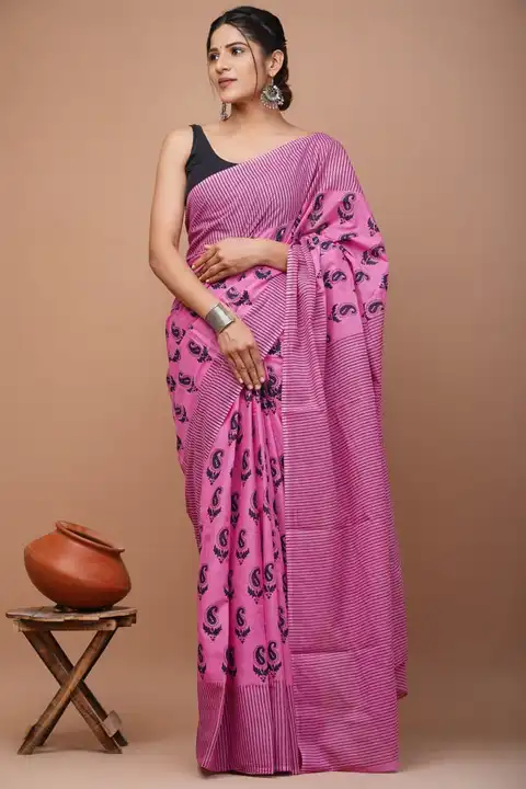 Cotton saree  uploaded by Divya print on 7/13/2023