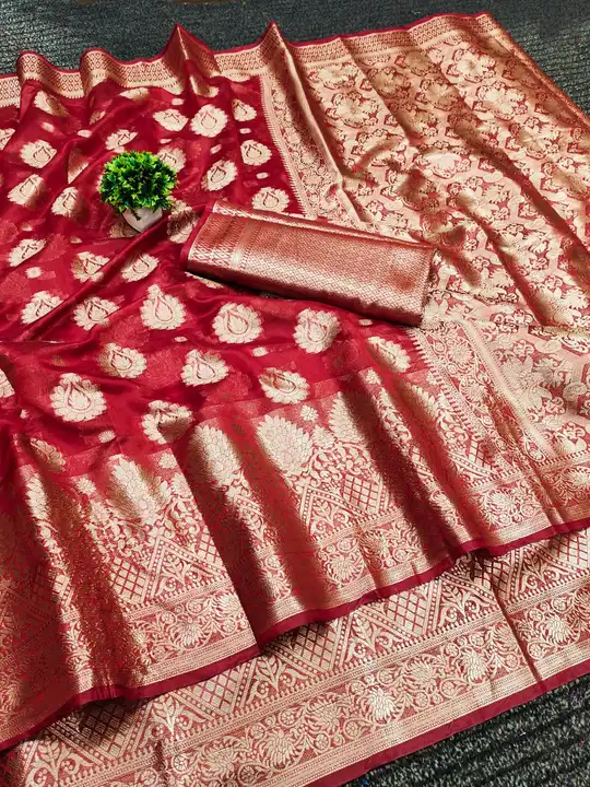 Organza silk saree  uploaded by Kalpana creation on 7/13/2023