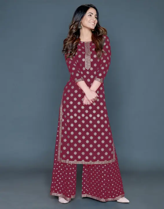 Printer Kurti with Plazoo*🌺 uploaded by Online Ladies Dresses on 7/13/2023