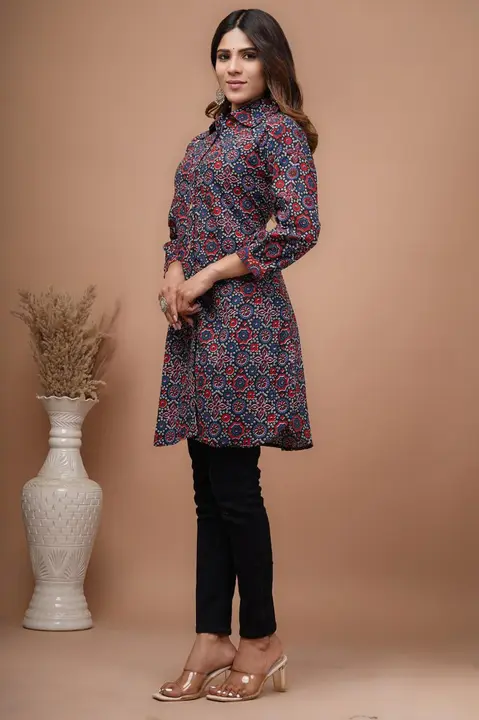 Jaipuri Printed Cotton one pc dress with front open * uploaded by business on 7/14/2023