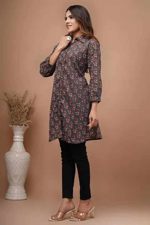 Jaipuri Printed Cotton one pc dress with front open * uploaded by Handloom print on 7/14/2023