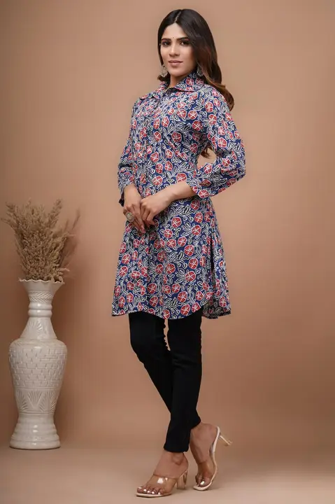 Jaipuri Printed Cotton one pc dress with front open * uploaded by Handloom print on 7/14/2023