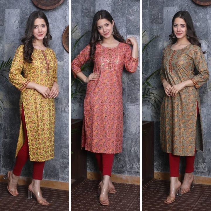 Sequins work cotton kurti uploaded by business on 3/16/2021