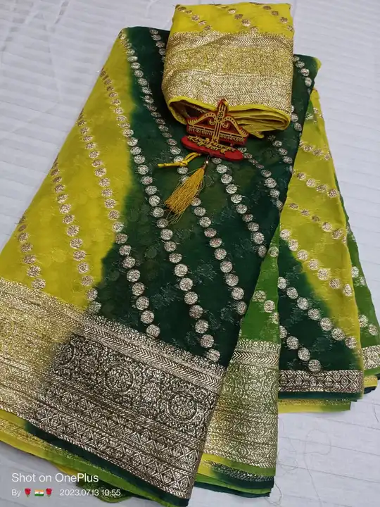 🙏JAI SHREE SHYAM JI🙏
*new Lunching*
🦚🌹🌴🙏🌴🌹🦚🙏🌴🌹
🦚 *Pure Georgette  fabric saree*
🦚 *red uploaded by Gotapatti manufacturer on 7/14/2023