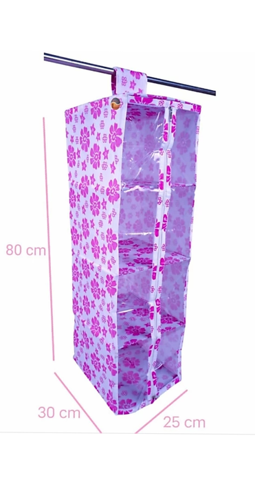 Pink flower 4 self closet hanging organizer  uploaded by SAMRATHAL INDUSTRIES on 7/14/2023