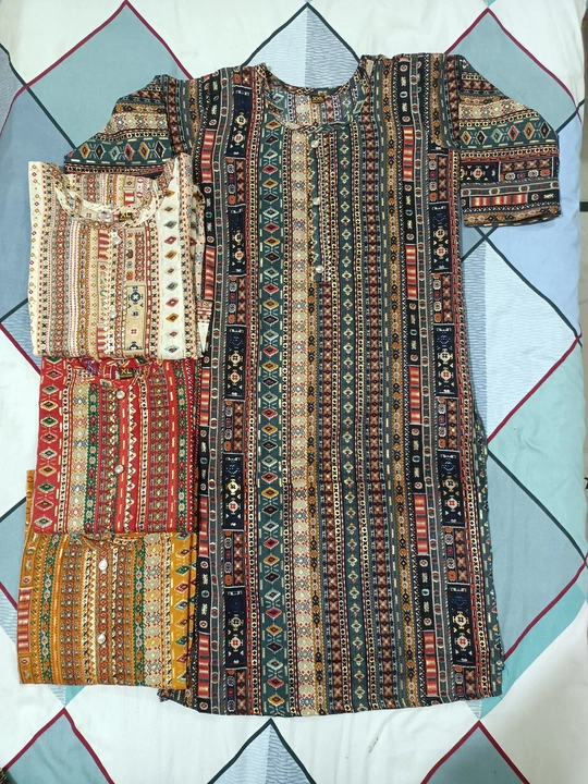 Foil print kurti  uploaded by M.S. collection on 7/14/2023
