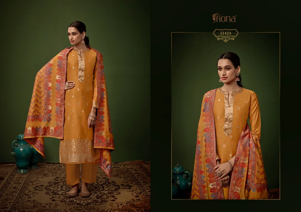  JACQUARD SI JACQUARD SILK Designer Suit Mateiral  uploaded by Maa Fabircs on 7/14/2023