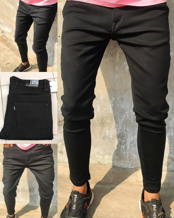 MEN'S SLIM TURKISH ANKLE FIT STRETCH BLACK DENIMS FOR WHOLESALE uploaded by SHIVAM RS on 7/14/2023