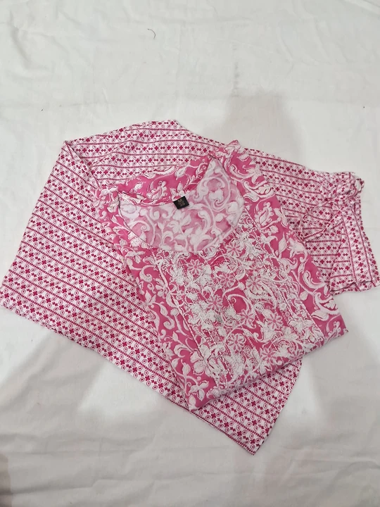 Straight 2 pc with beautiful print and embroidery uploaded by RADHE INTERNATIONAL 2 on 7/14/2023