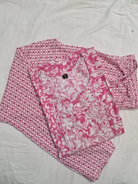 Straight 2 pc with beautiful print and embroidery uploaded by RADHE INTERNATIONAL 2 on 7/14/2023