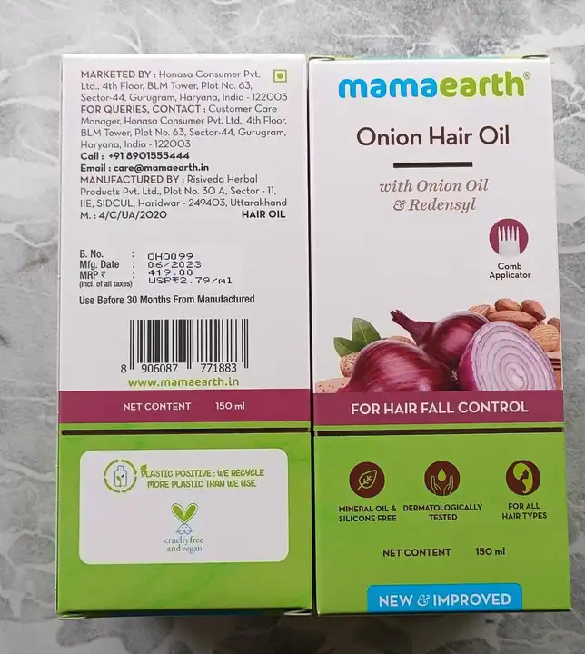 MAMAEARTH ONION OIL MRP 419 uploaded by MK TRADERS on 7/14/2023