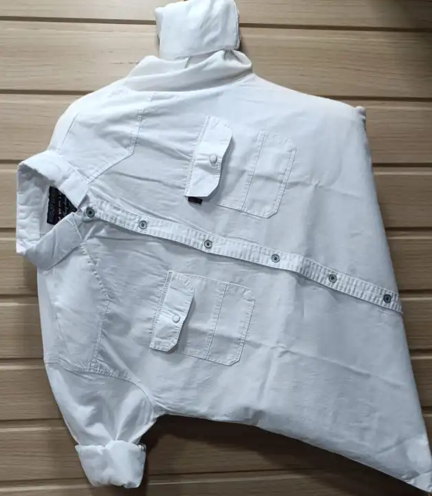 HEAVY TWILL DOUBLE POCKET PLAIN SHIRTS uploaded by Faateh Export 📞 on 7/14/2023