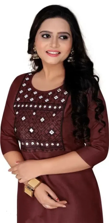 Post image Women's Casual Embroidery Cotton Kurtis

Size: 
M
L
XL
2XL
3XL
4XL
5XL
6XL

 Fabric:  Cotton

 Type:  Stitched

 Style:  Embroidered

 Design Type:  Straight

Within 3-5 business days However, to find out an actual date of delivery, please enter your pin code.

Fabric : Cotton Length Upto : 45 3/4 Sleeve Round Neck Embroidery