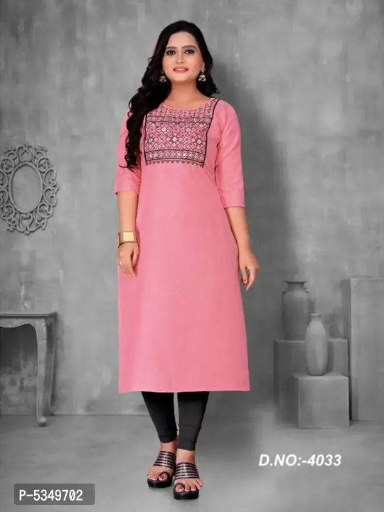 Women's Casual Embroidery Cotton Kurtis
 uploaded by Trending Cart on 7/14/2023