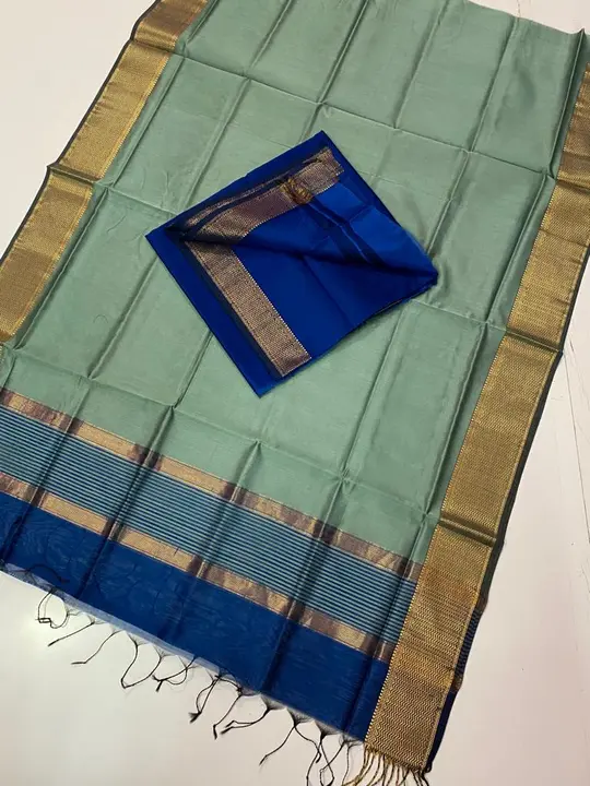 pure handwoven nakshi  brod border dress material uploaded by Virasat kala chanderi on 7/14/2023