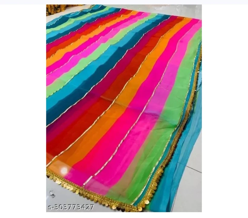 Georgette multi colour saree  uploaded by Designer clothes on 7/14/2023