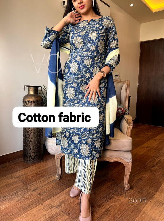 Cotton printed kurta Palazzo set  uploaded by Shyam creation on 7/14/2023