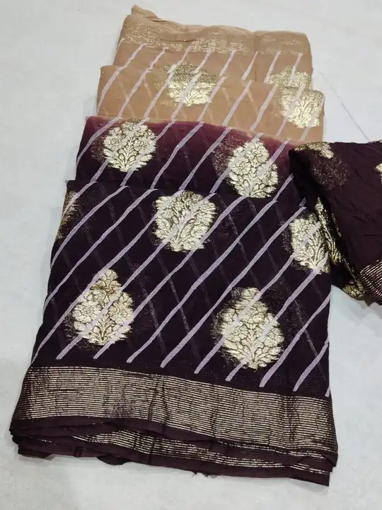 Pure gorjet Fabric golden Jari uploaded by Deepika Designer Saree on 7/14/2023