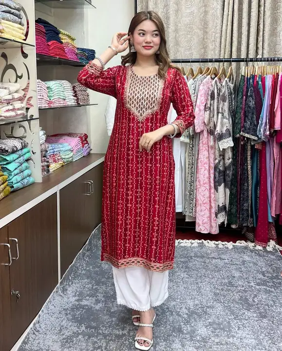 Rayon kurti with embroidery and block work  uploaded by BAYBERRY FASHION PRIVATE LIMITED  on 7/14/2023
