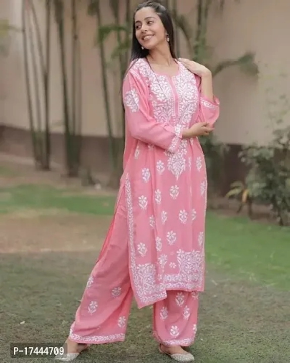 Fancy Rayon Cotton Kurta Set For Women
 uploaded by Prince Tiwari on 7/14/2023