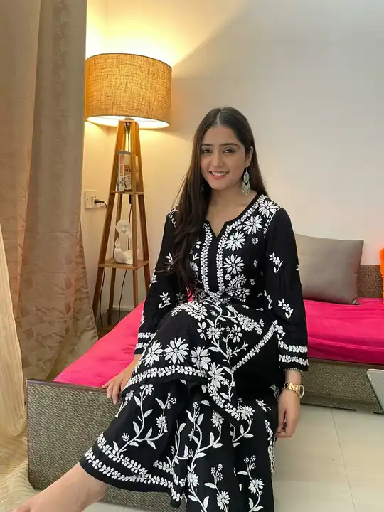 Black long kurti with printed palazzo #rubyscouture stay you stay beautiful  | Indian fashion, Indian dresses, Indian outfits