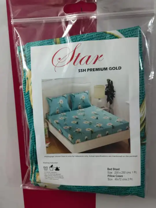 Gold.  Glance. Cotton.  Double bedsheet. Size. 90x100 uploaded by Sonya enterprises on 7/15/2023
