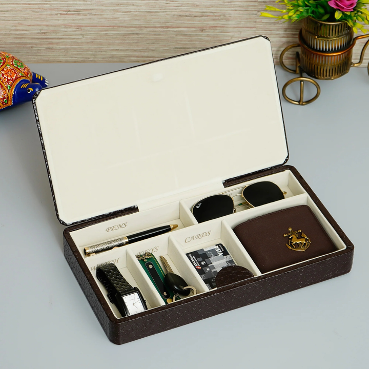 🤭Brown Multipurpose Use Brown & Beige Rexine Unisex Organizer Box
 uploaded by Home decor on 7/15/2023