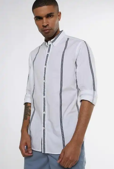 Strip line men's cotton shirt full sleeve  uploaded by Cotton X - Made in India  on 7/15/2023