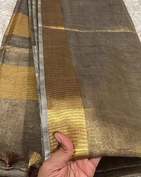 Tisu Linen saree  uploaded by business on 7/15/2023