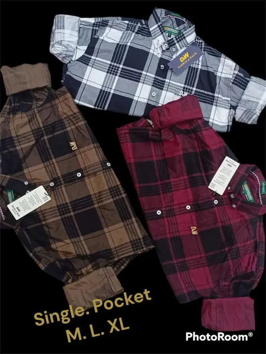 Single pocket check shirt  uploaded by Gurudev collection on 7/15/2023