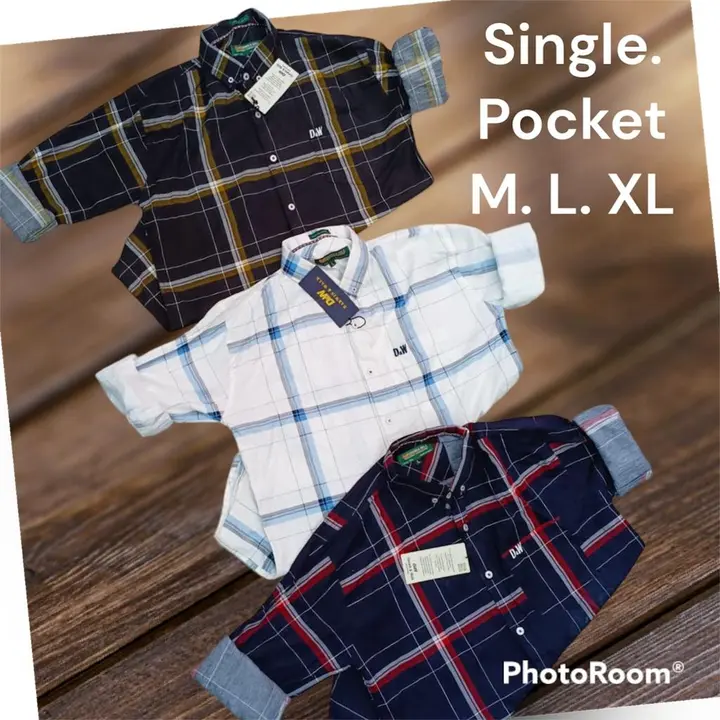 Single pocket check shirt  uploaded by Gurudev collection on 7/15/2023
