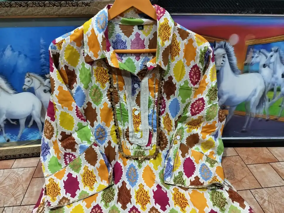 Jaipuri print rayon suit set kurti with paint  uploaded by The Cozy Creations  on 7/15/2023