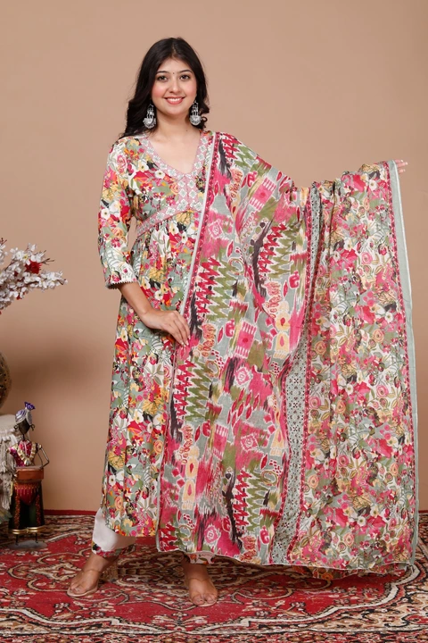 Aaliya nyra  afghani suit uploaded by Komal collection on 7/15/2023