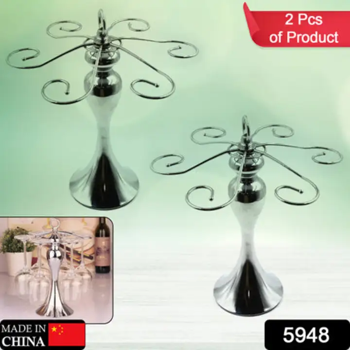 5948 Classic Elegant Tabletop Wine Cup, Rack 6... uploaded by DeoDap on 7/15/2023