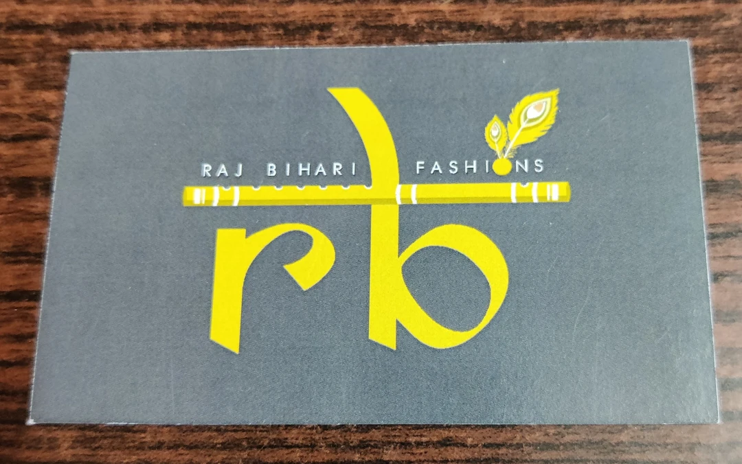 Visiting card store images of Raj Bihari Fashions