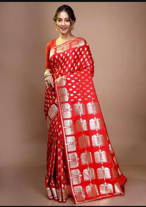 Banarasi semi katan fancy low weight saree  uploaded by Khajanchi silk palace  on 7/15/2023