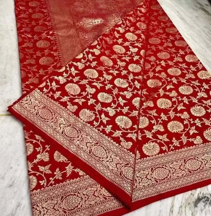 Banarasi handloom semi katan saree uploaded by Banaras art silk on 7/15/2023