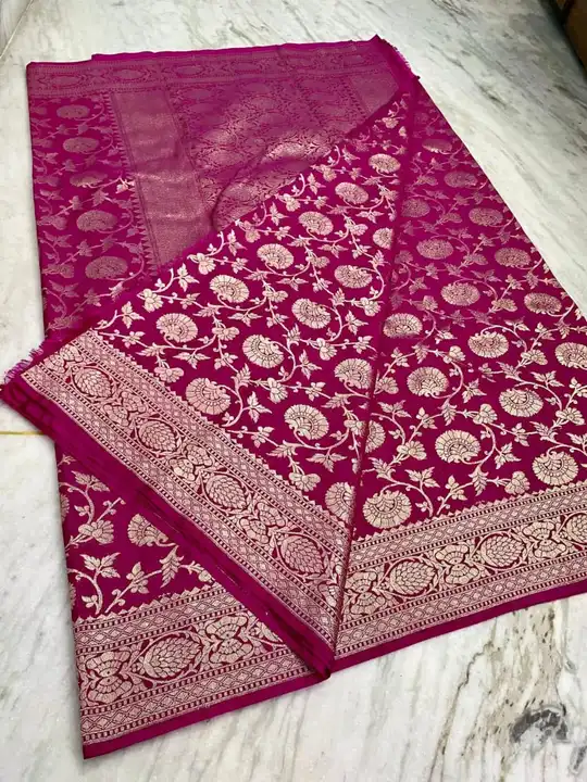 Banarasi handloom semi katan saree uploaded by Bs_textiles7 on 7/15/2023