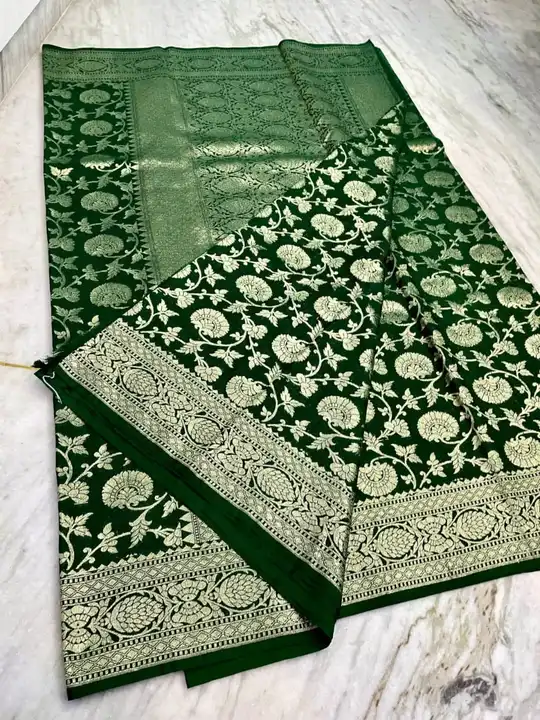 Banarasi handloom semi katan saree uploaded by Bs_textiles7 on 7/15/2023