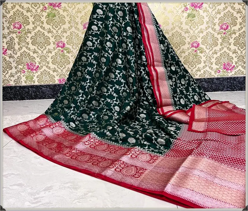 Banarasi semi Georgette saree uploaded by Bs_textiles7 on 7/15/2023