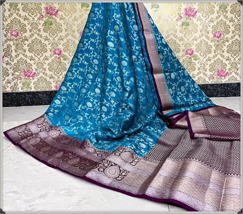 Banarasi semi Georgette saree uploaded by Bs_textiles7 on 7/15/2023